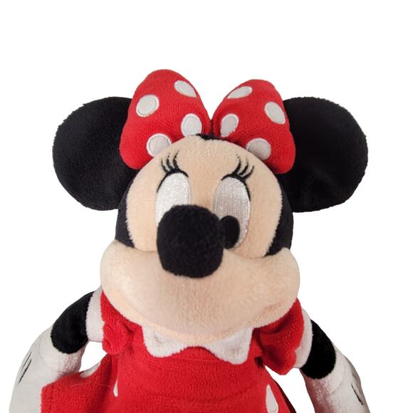 Lot of 2 Disney Store Minnie Mouse Plush Doll 14" Authentic Red Dress Polka Dots - Picture 8 of 16